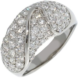 LuxUness Pt900 Diamond Ring 1.50ct Metal Ring